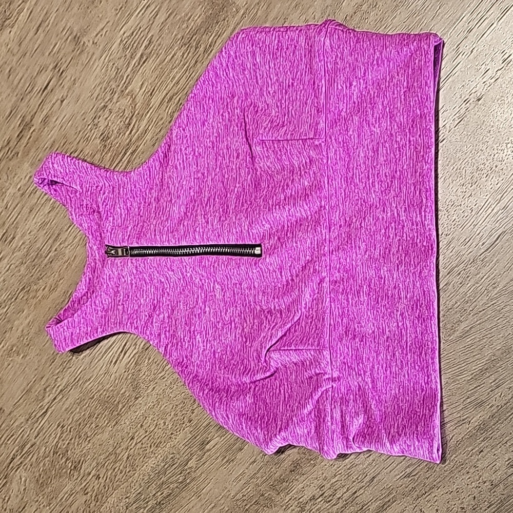Bombshell Edgy Longline Sports Bra Color Purple Size Medium